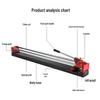 Manual Tile Cutter with Double Rail Steel Base, Push Knife, Scoring Knife, & Infrared Guide (600/800/1200 mm) for Wall & Floor Tiles.
