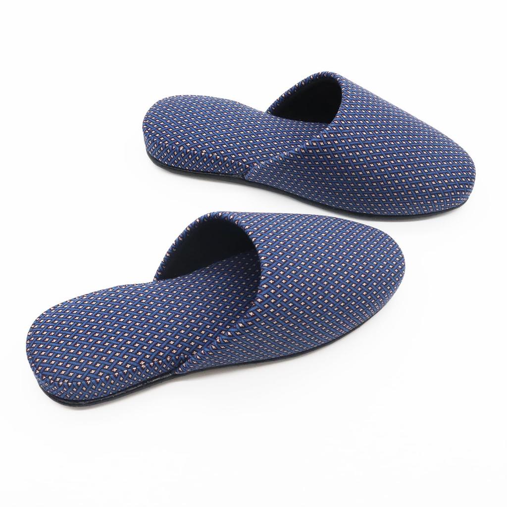 Okamura Shichisho Neo Chic Made in Perfect for Japanese Komon Japan Slippers, Medium, Blue, Japan, brdj24901bl, Guests, Pattern, Gift,