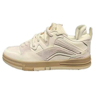 Li Ning We Wu Comfortable Trendy Slip Resistant Durable Low Top Skate Shoes Men Sneakers Off-White AECT075-3