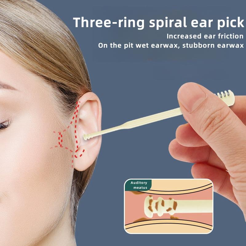 Double-ended Nose Hair Trimmer Manual Spiral Ear Pick Cleaning Nose Hair Scissors Razor Nose Hair Trimmer