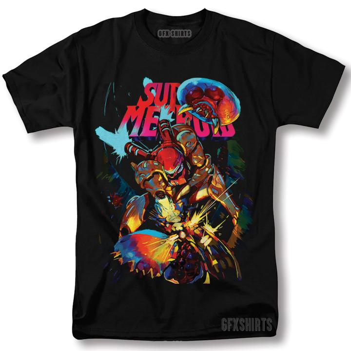 Super Metroid Samus Skjorte NES Klassisk Spill Nintendo Retro Grafisk T-skjorte Unisex T-skjorte