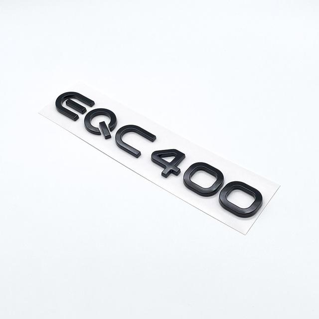 Lettres de coffre chromées argentées et noires EQC400 4MATIC Emblèmes pour moteur électrique Mercedes Benz EQC SUV AWD N293
