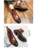 Herren Chelsea Boots mit spitzer Zehenpartie – Vintage Krokodilmuster, Echte Leder Schlupf-Stiefeletten, Mid-Top Britischer Stil.