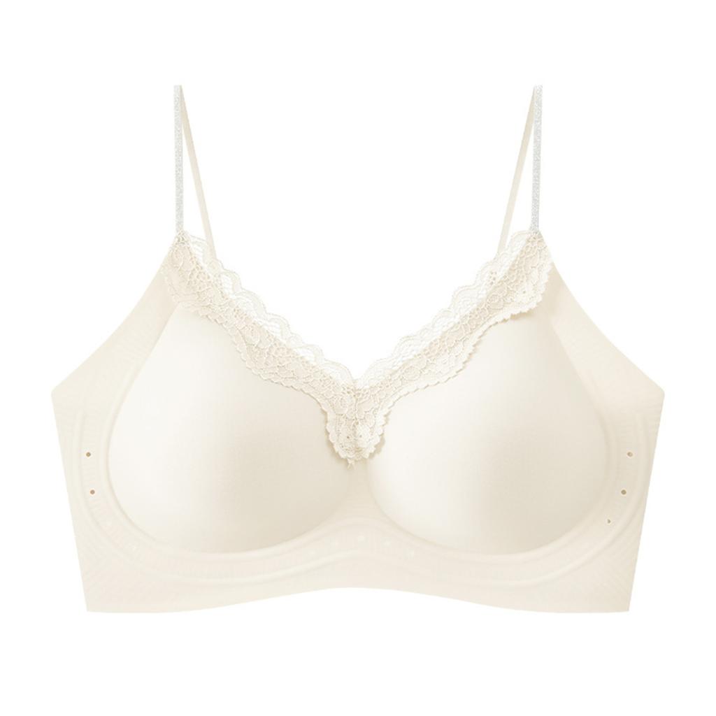 Women's Ultra-thin Jelly Underwear With Seamless Fine Sparkling Shoulder Straps, Comfortable And Cool Feeling, Beautiful Vest Bra
