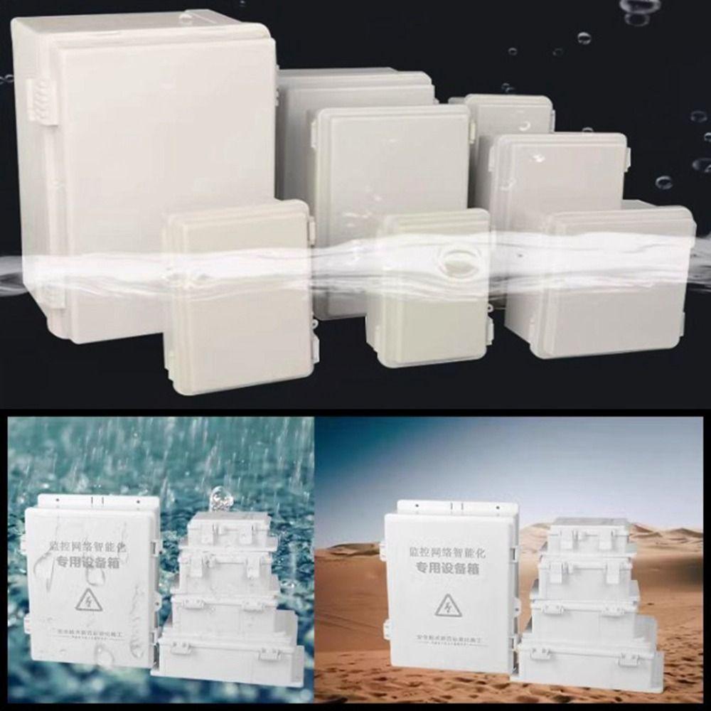 IP67 Electrical Junction Box Waterproof White Outdoor Sealed Switch Power Case Plastic Enclosure With Hasp Distribution Boxes