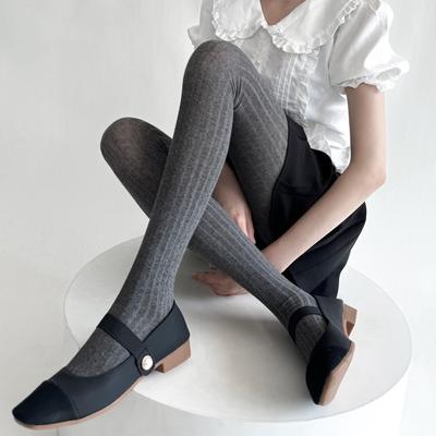 Black Gray Tights Women Sexy Lingerie Thigh High Stockings Pantyhose Female Hosiery Striped High Waist Body Stocking Women Tight