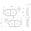 Daytona 78141 Brake Pad for Motorcycles, Hyper Pad (Semimetal Pad), CB1300SF/SB (03-21), CB400SF/SB (04-21),
