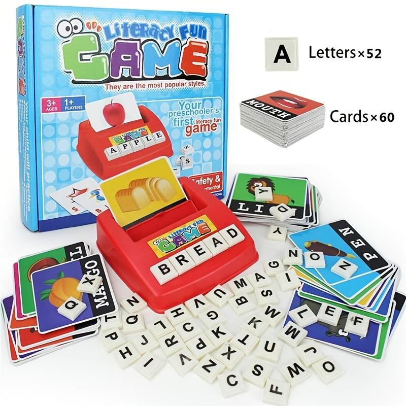 Matching Letter Game Spelling Reading English Alphabet Letters Card Match Game Children Pre-school Learning Language Toys