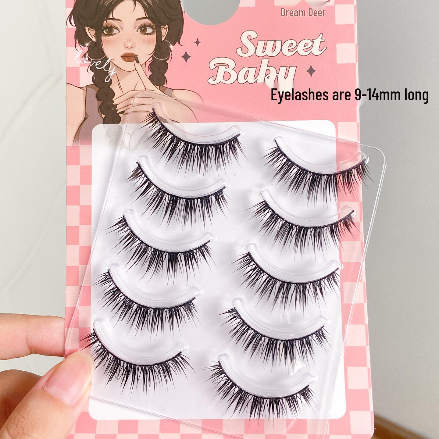 Dream Deer Barbie Big Eyes Natural Black Curly False Eyelashes