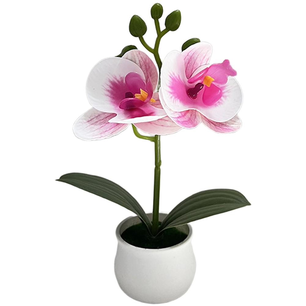 Wedding Centerpiece Artificial Orchid Lifelike Simulation Plastic Construction Low Maintenance Decoration Yellow
