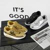 TUINANLE Women Sneakers Golden Mens Shiny Mirrors Shoes Casual Glitter Streetwear Hip Hop Mens Sneakers
