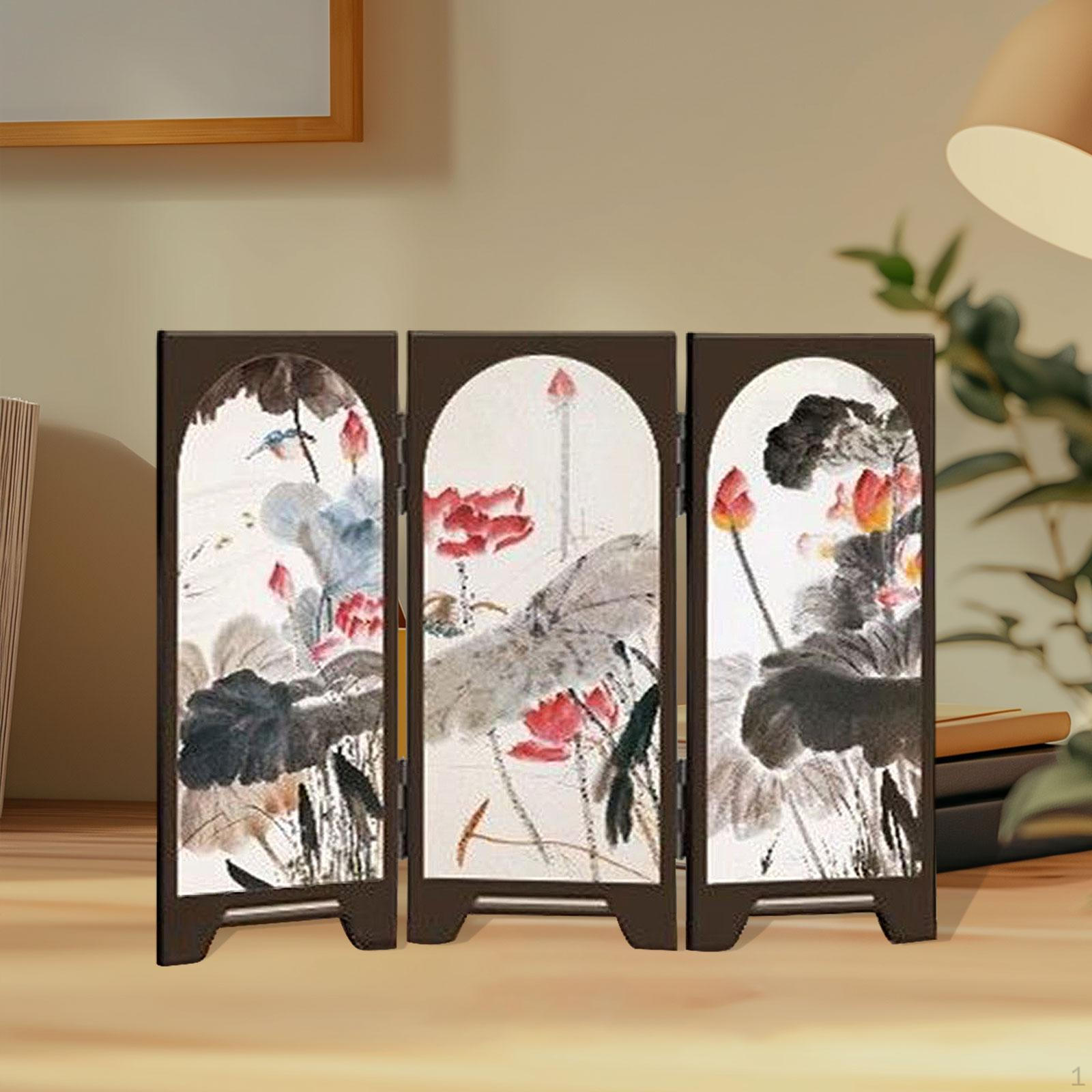 

Мини складной экран-перегородка из 3 панелей для дома Style D