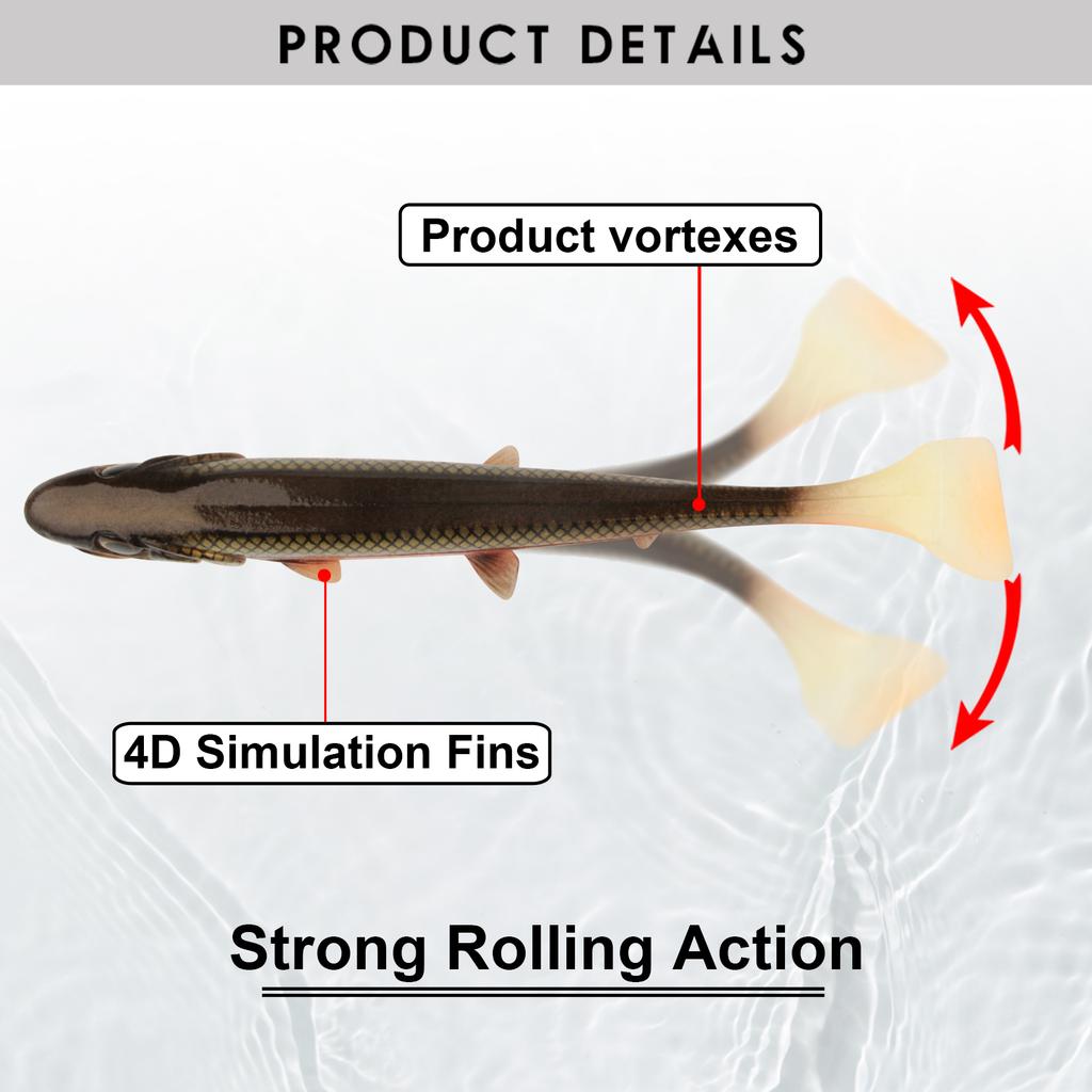 Spinpoler Bombshad Τετράγωνη Ουρά Swimbait Shad Πεσκέτα για Πίκα 14cm 18cm Εκτύπωση Σιλικόνη Τεχνητό Για Μεγάλη Αλιεία Θαλάσσης Wobbler