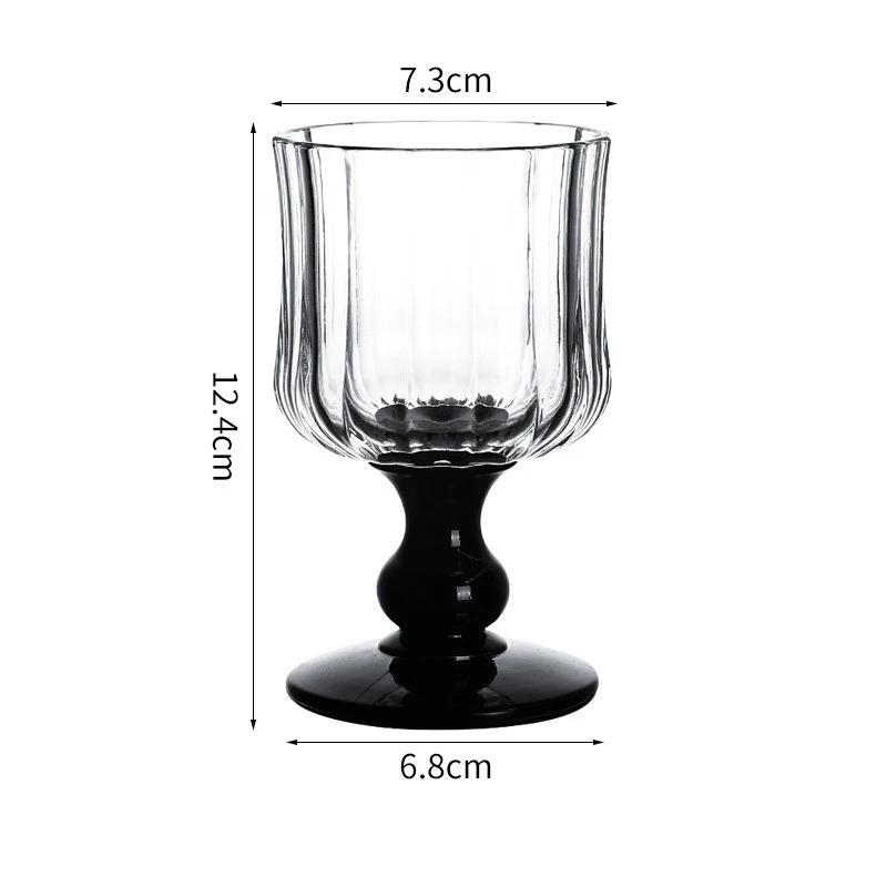 Copa de Vino Pleated de Vidrio Premium Copa de Cóctel Champagne Suministros para Fiesta de Bar Vidrio Whiskey Jugo Bebida Diseño Elegante Vidrio Transparente Clásico