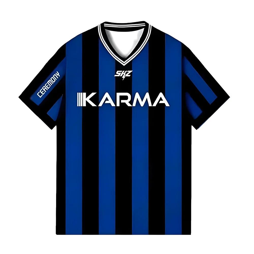 Hyunjin Fan Shirt Geschenk Koreanischer Stil Neues Muster Trikot Harajuku Mode Damen Herren T-Shirt Lässig Atmungsaktiv Kurzarm Tee Y2K 3D Gedruckt Sommer Oberteil