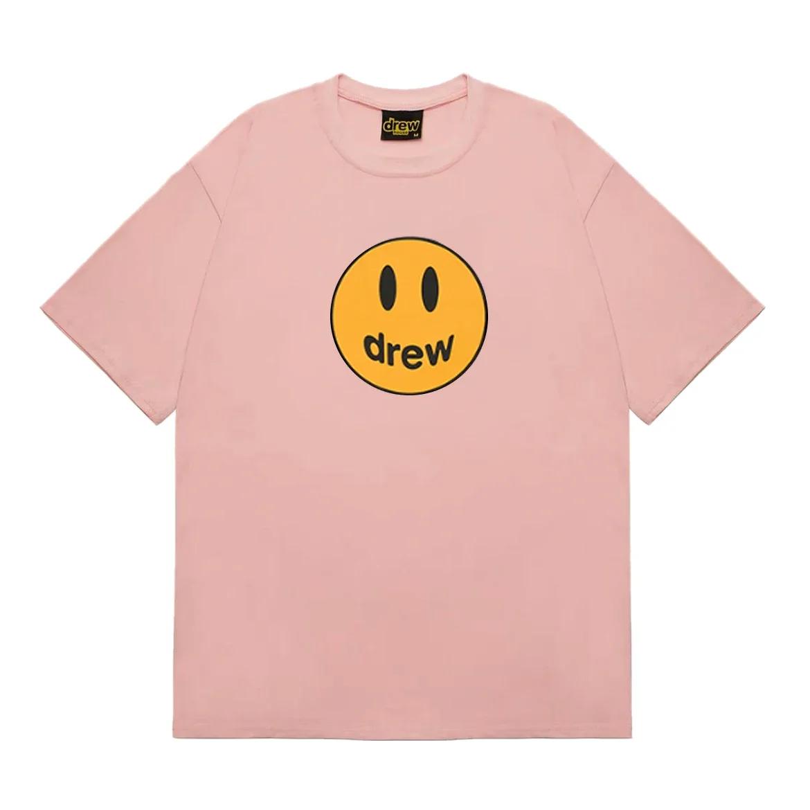 

Бренд Drewhouse Drew Унісекс Футболка Зі Смайликом Принт Короткий Рукав Бавовна Для Пари Американський Вуличний Футболка Топ Оверсайз 3XL