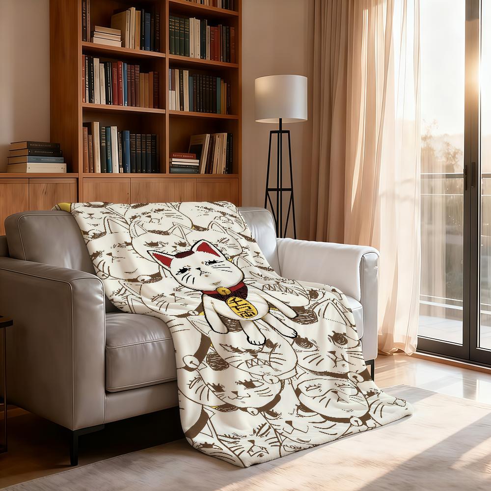 Manga anime T Turbo Oma kat Deken Zachte Plaid voor Huis Slaapkamer Bed Bank Picknick Reizen Kantoor Rust Dekendeksel Cadeau