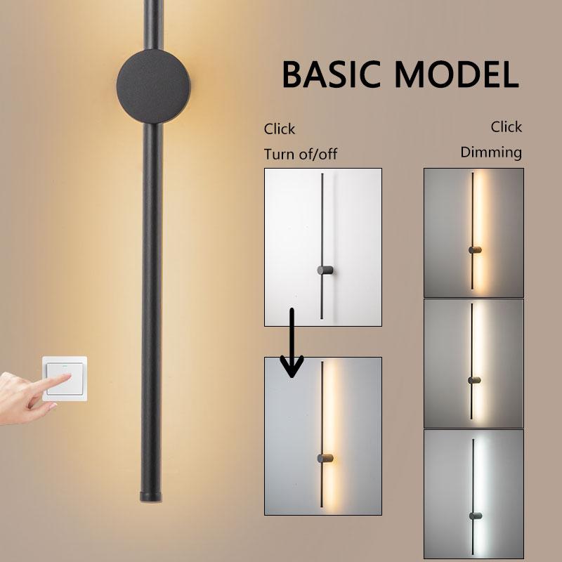 Nordic Black Copper LED Wall Lamps for Sofa Background Bedroom Indoor 360° Rotation LED Wall Lights Decor for Home Stairs Aisle