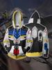 3D-printad Anime-huvtröja med Mobile Suit-design - Japansk Anime-dragkedjejacka