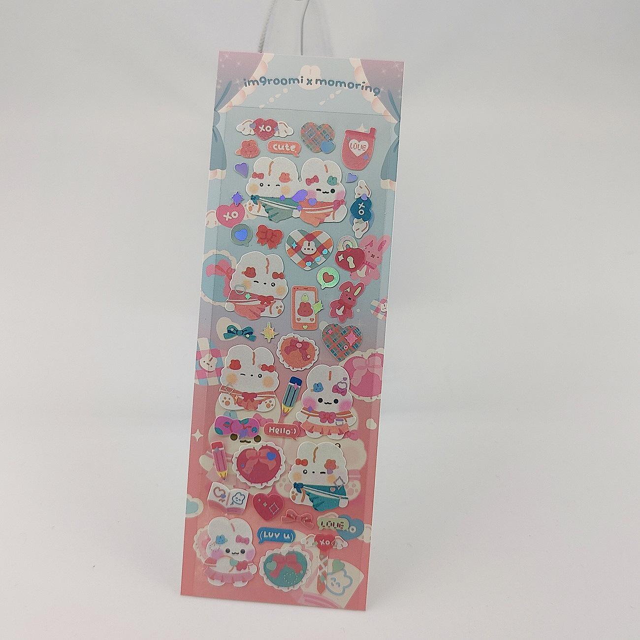 Korean Style Cartoon Anime Character Laser Stickers - Cute Guka Design