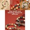 Vintage Lotus Beaded Bracelet For Men And Women With Chinese Style And Spiritual Symbols