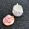 Birthday gift girls ceramic cup boys mug with lid creative cup for girlfriends high value cute water cup