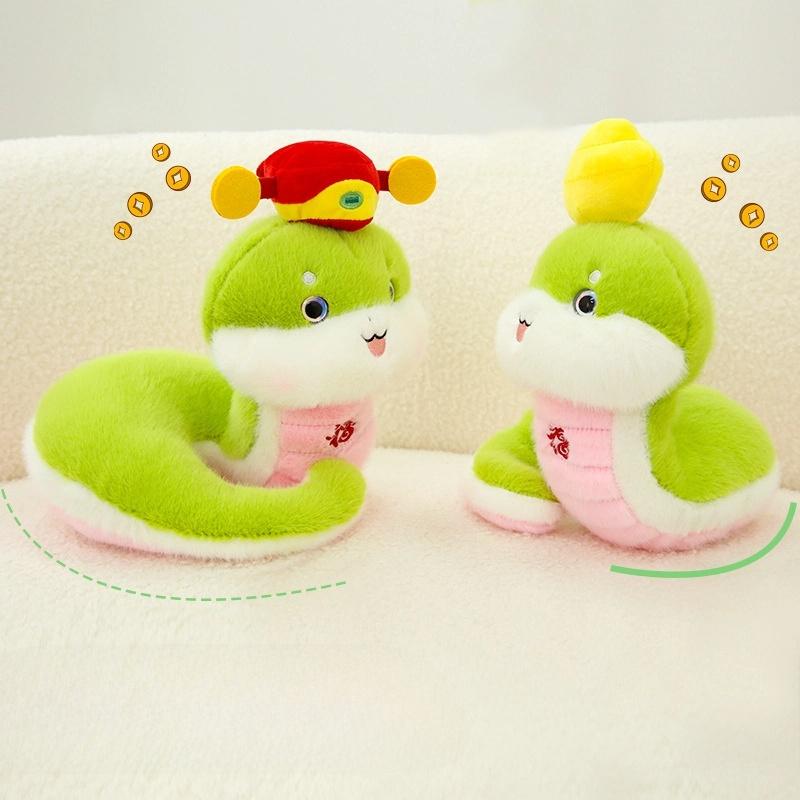 Soft Fortune Snakes Mascot Plush Toy Cartoon Stuffed Animals Doll New Year Gift
