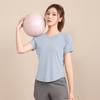 Quick Dry Athletic Wear T-Shirt Breathable Yoga Running Wear Gym Athletic Wear Comfortable Fit Polyester Spandex Blend