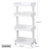 DaTuanXiaoYuan 4-Tier Widened Plastic Mobile Storage Cart