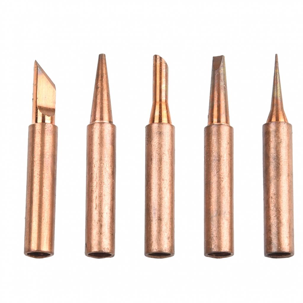 5pcs Soldering Iron Tips Accessories Copper Iron Tip