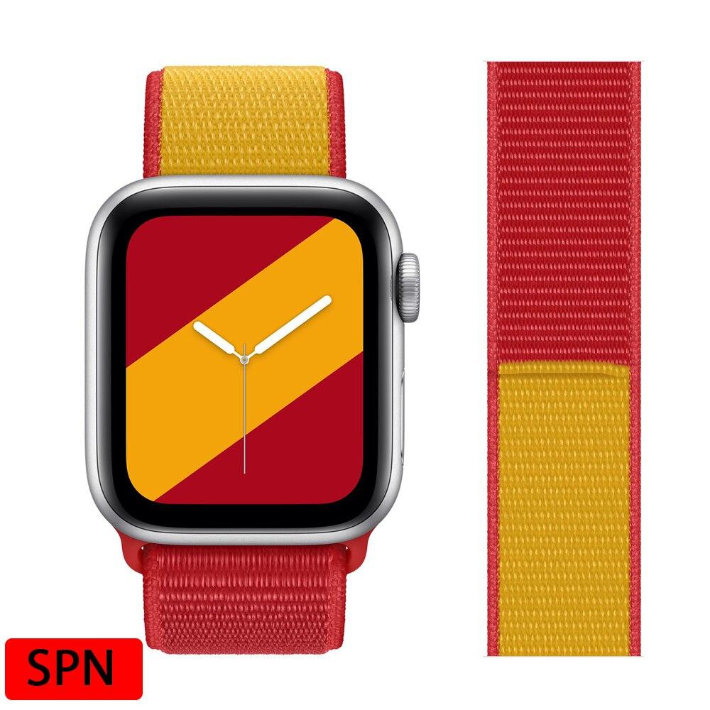 Nylon Strap for Apple Watch Band 44mm 40mm 42mm 38mm Wristband Belt International Collection Sport Loop Bracelet iWatch 5 4 3 Se 6