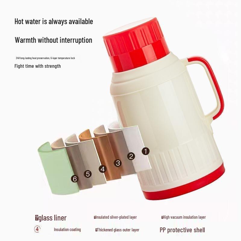 Lightweight Large-Capacity Insulated Hot Water Kettle for Outdoor and Dorm Use