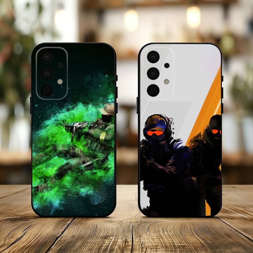 G-Game CS2 C-Counter S-S-Strikes Phone Case For Samsung Galaxy A73,A72,A71,A70,A53,A52,A51,Others Soft Black Cover