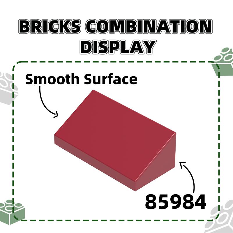 266Pcs/lot 85984 Slope 30 1x2x2/3 Roff Block Moc Color Accessories Compatible with Brick DIY Children's Toy Assembly Parts
