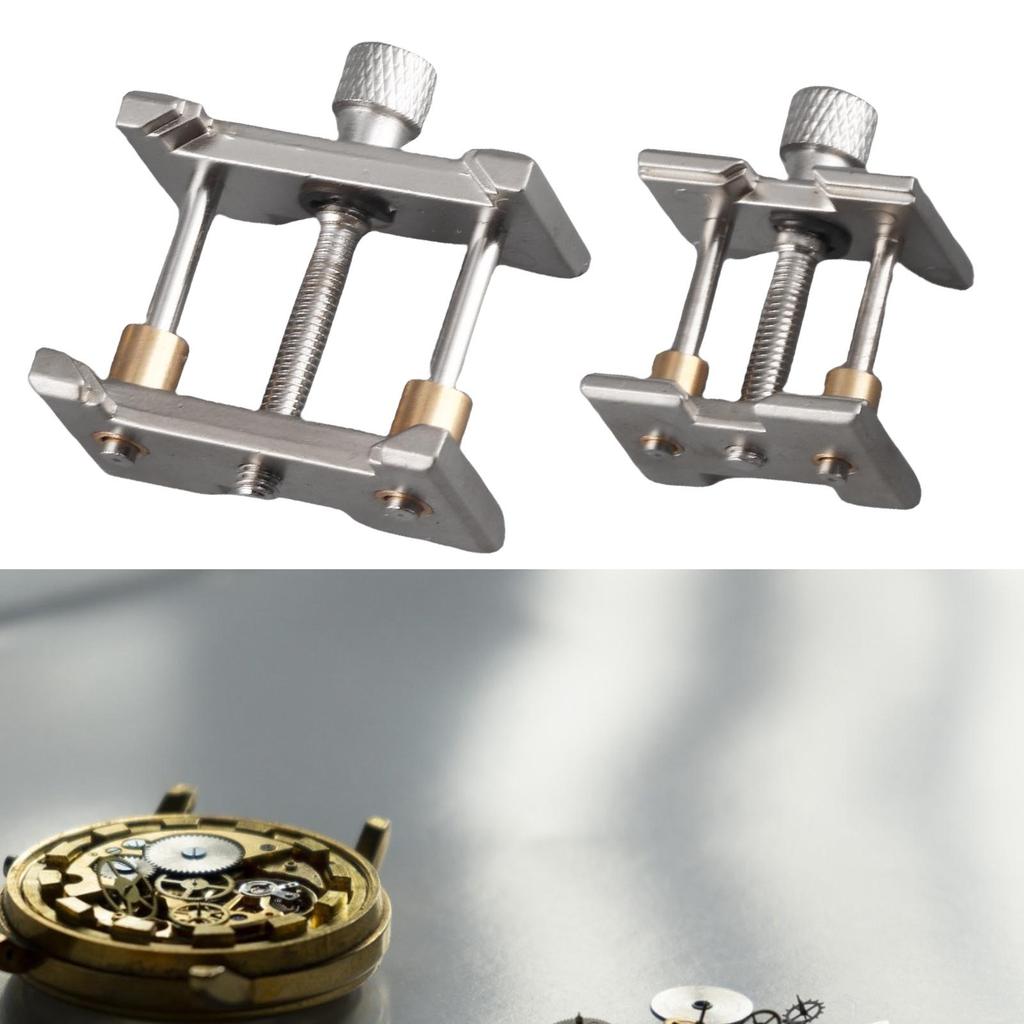 2Pcs Watch Movement Clamp Aluminum Alloy Case Vice Holder Adjustable Repairing Tools