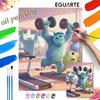 Monsters Inc Gym Exercise Handmade Diy Oil Painting Digital Painting Kit Home Living Room Entrance Decoration Hanging Painting
