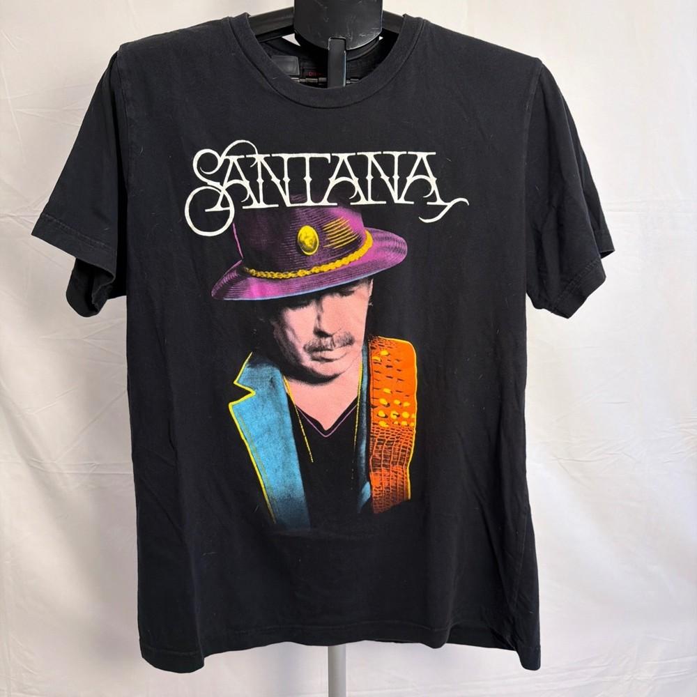 

VTG Santanaaaa Band For Fans Heavy Cotton T Shirt Black All Size UR670 Unisex T-Shirt S