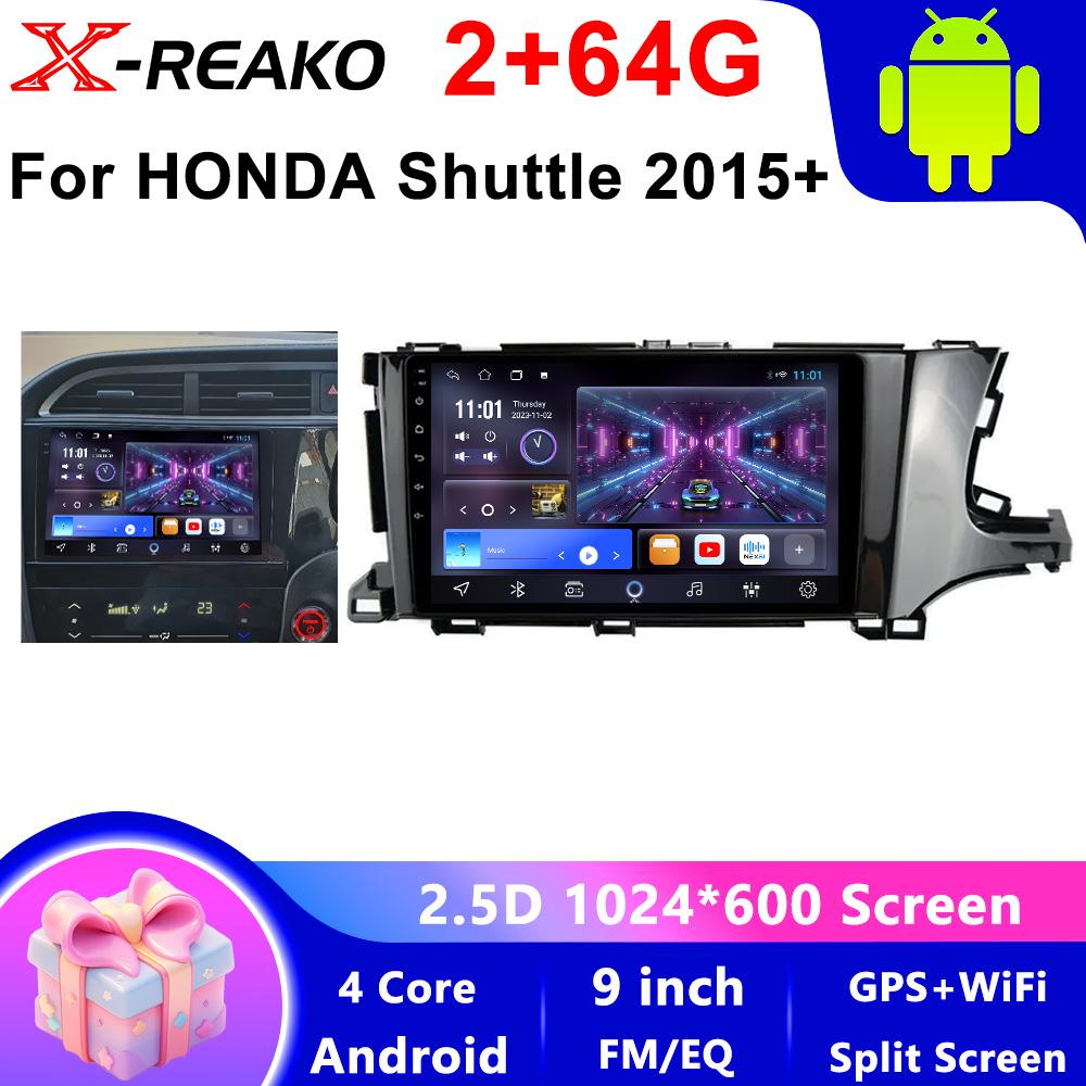 Android  Head Unit For HONDA Shuttle 2015+Carplay Auto Car Radio Multimedia Video Player Navigation GPS 4G WIFI QLED