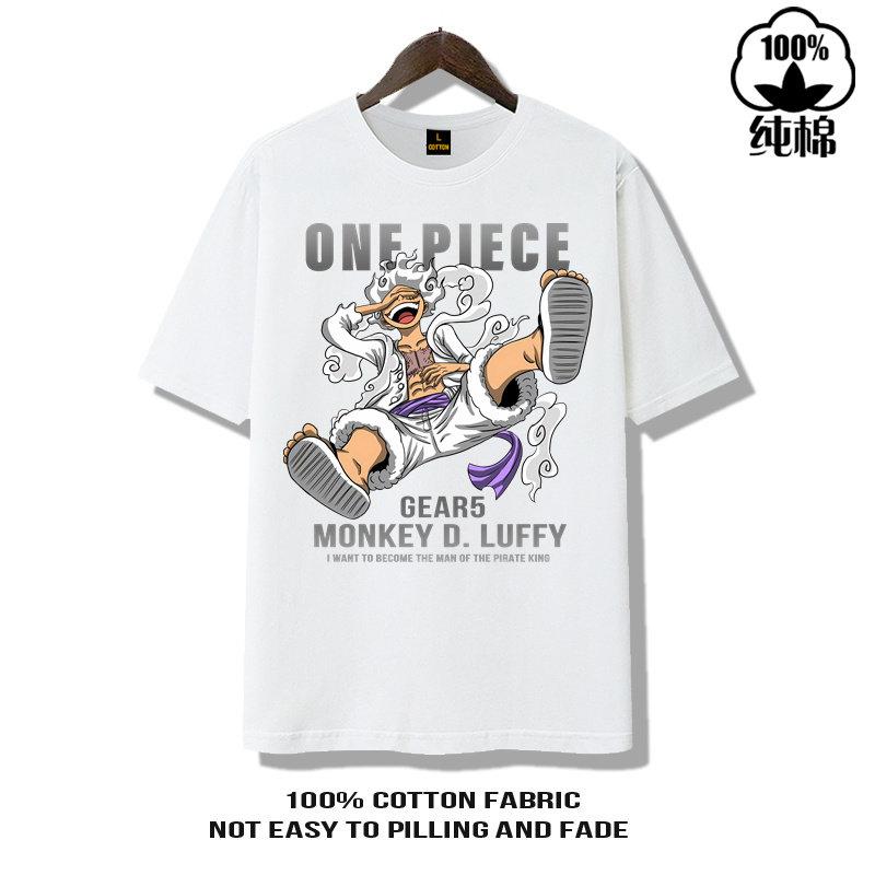 ONE PIECE Shortsleeved Mens and Womens Same Style Comfortable Shortsleeved Couples Clothing Casual Shortsleeved Popular