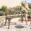 Cast Aluminium Garden Bench - Bronze Tone