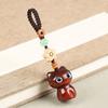 Phone Pendent Car Key Charms Decoration Hand-woven Sandalwood Key Chain Key Chain Strap Mobile Phone Ring Lucky Cat Pendant