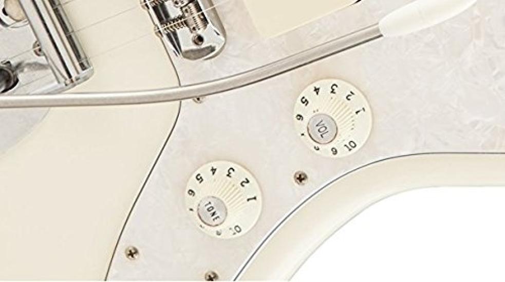 Fender Pure Vintage 1965 Jazzmaster "Witch Hat" Knobs, (2), Vintage White