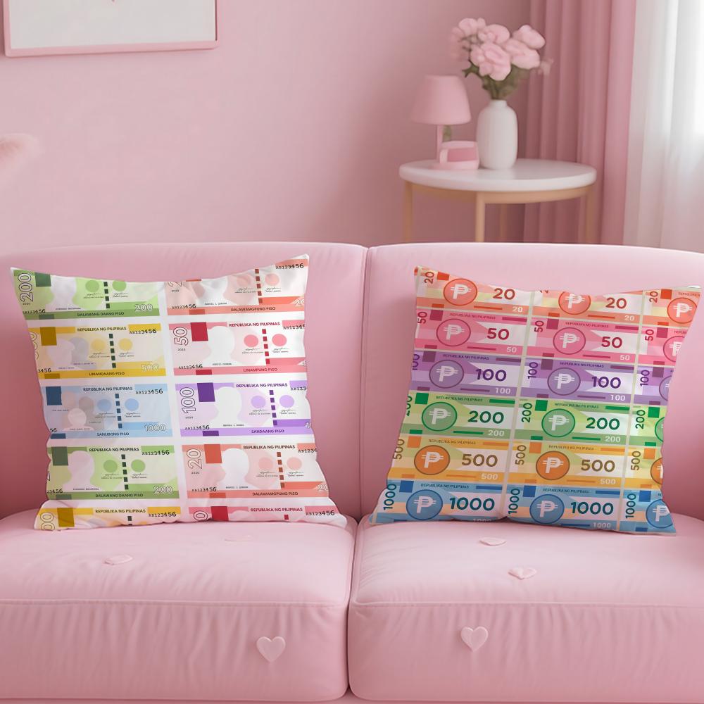 play money Cushion Cover Comfortable Reversible Pillow Cover Ideal for Car Sofa Bedroom & Beyond