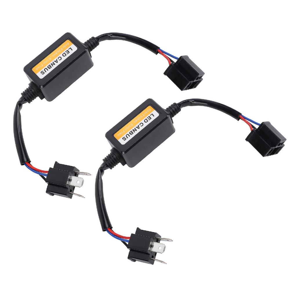 2ks H4 LED CANbus dekodér DC 9 až 16V Plug and Play Anti blikající LED dekodér s odporem světlometů