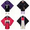 Demon Doma Douma Cosplay Costume Set with Wig And Fan for Men Women Kimetsu No Yaiba Halloween Anime Kimono Outfit