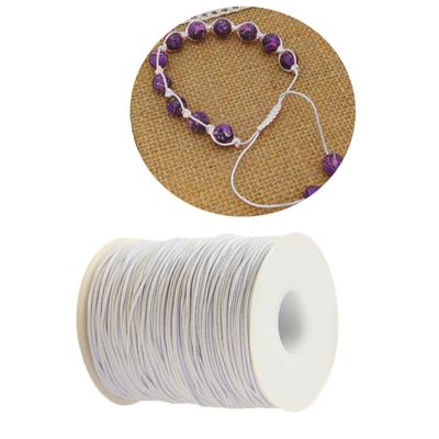 Hilo Elástico de 50m 1mm Cordón Elástico de Poliéster Cuerda Elástica para Manualidades Suministros para Hacer Joyería Accesorio de Pulsera con Cuentas