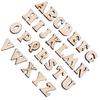 200pcs Unpainted Wooden Letters Brown DIY Decorations Wood Handmade DIY Wooden Alphabet  DIY Crafts