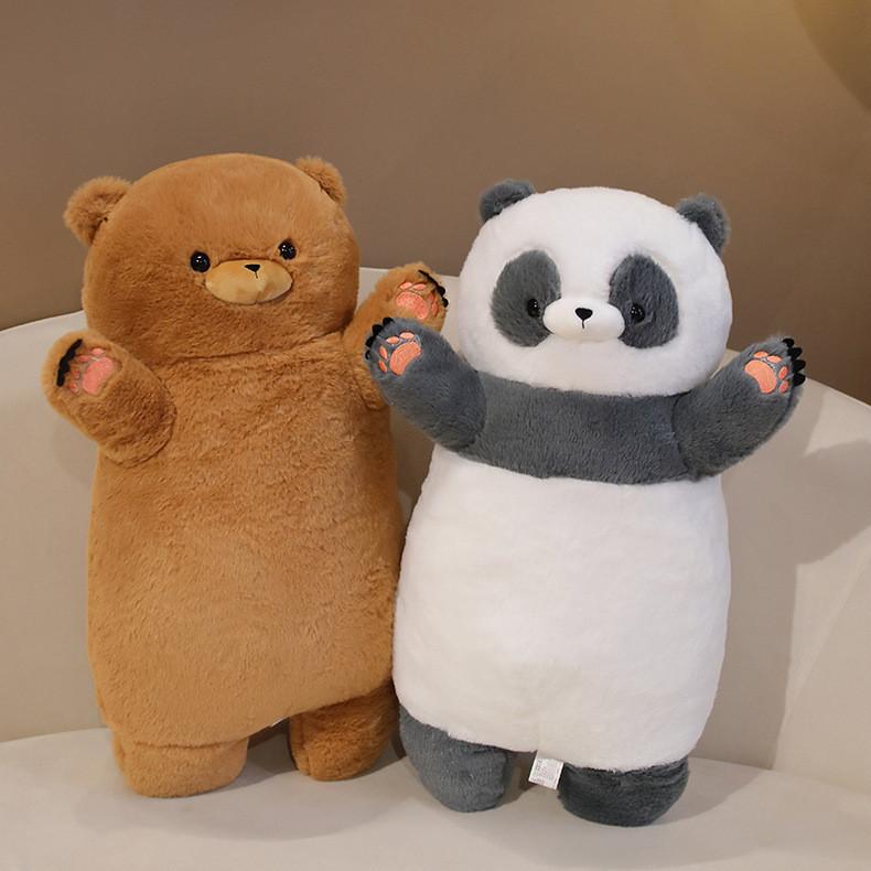 Bear Panda Long Plush Toy Cartoon Animal Stuffed Doll Bedroom Decoration 60cm
