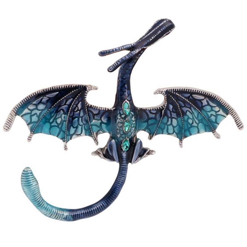 Retro Drip Oil Cartoon Dragon Brooch - Men's Suit Pin Accessory