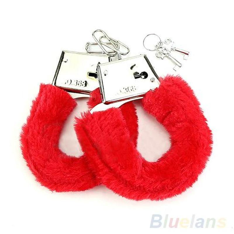 Furry Fuzzy Handcuffs Stylish Soft Metal Adult Night Party Game